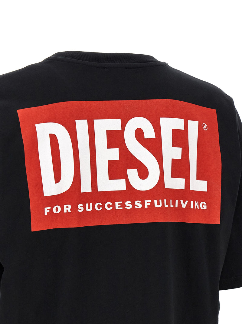 T-shirt en coton noir Diesel