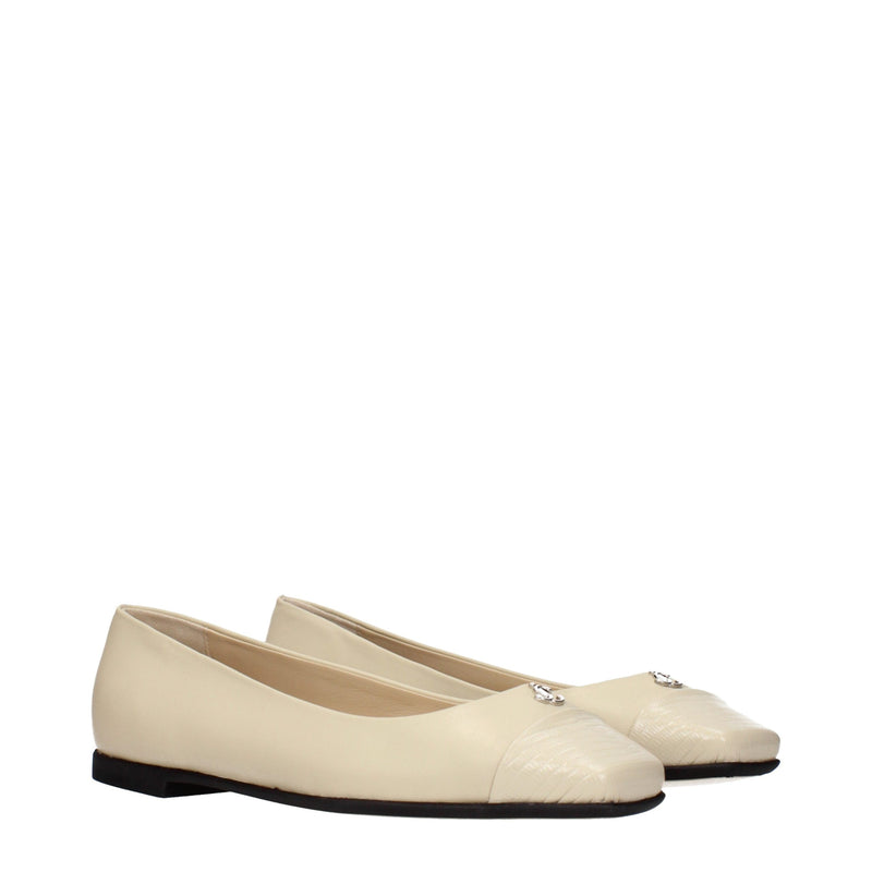 Ballerines Jimmy Choo en cuir beige