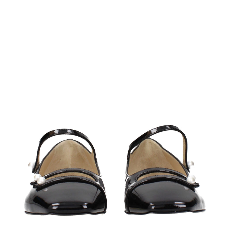 Ballerines en cuir noir Jimmy Choo