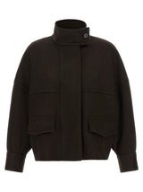 Alberto Biani Brown Wool Bomber