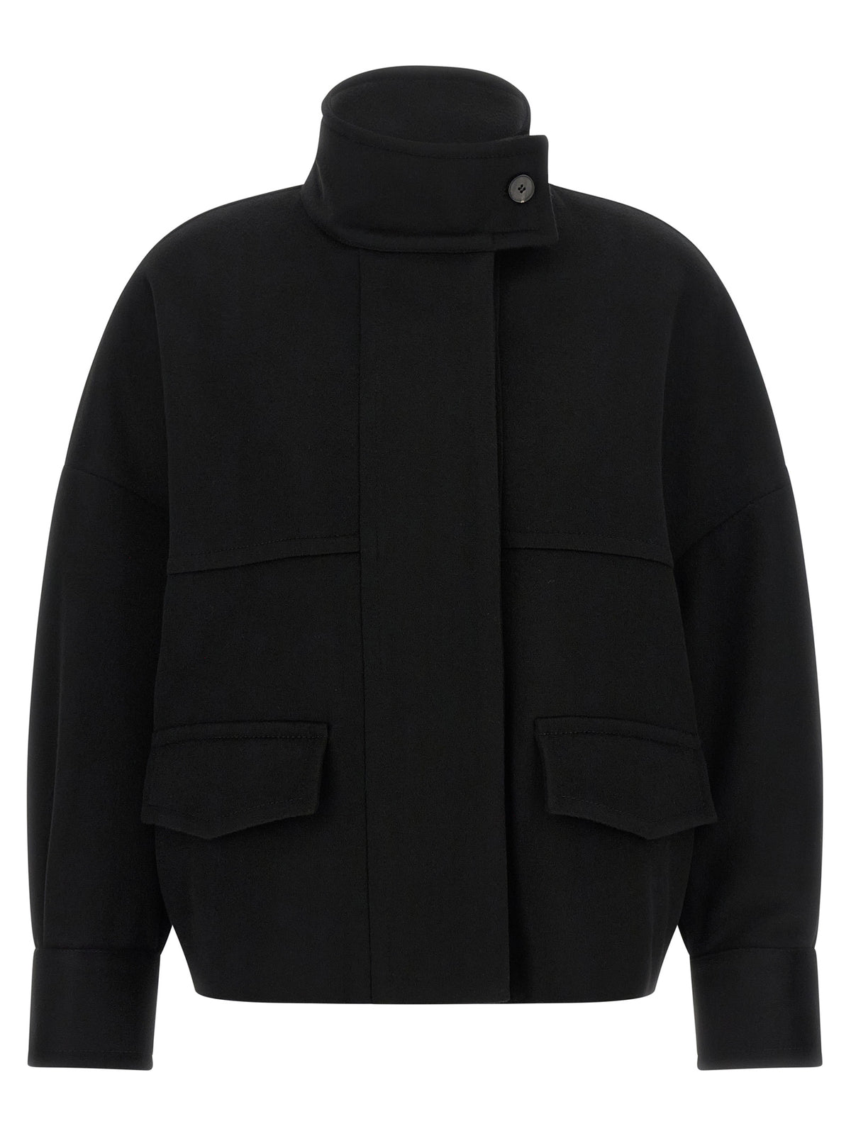 Bomber en laine noir Alberto Biani