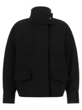 Bomber en laine noir Alberto Biani