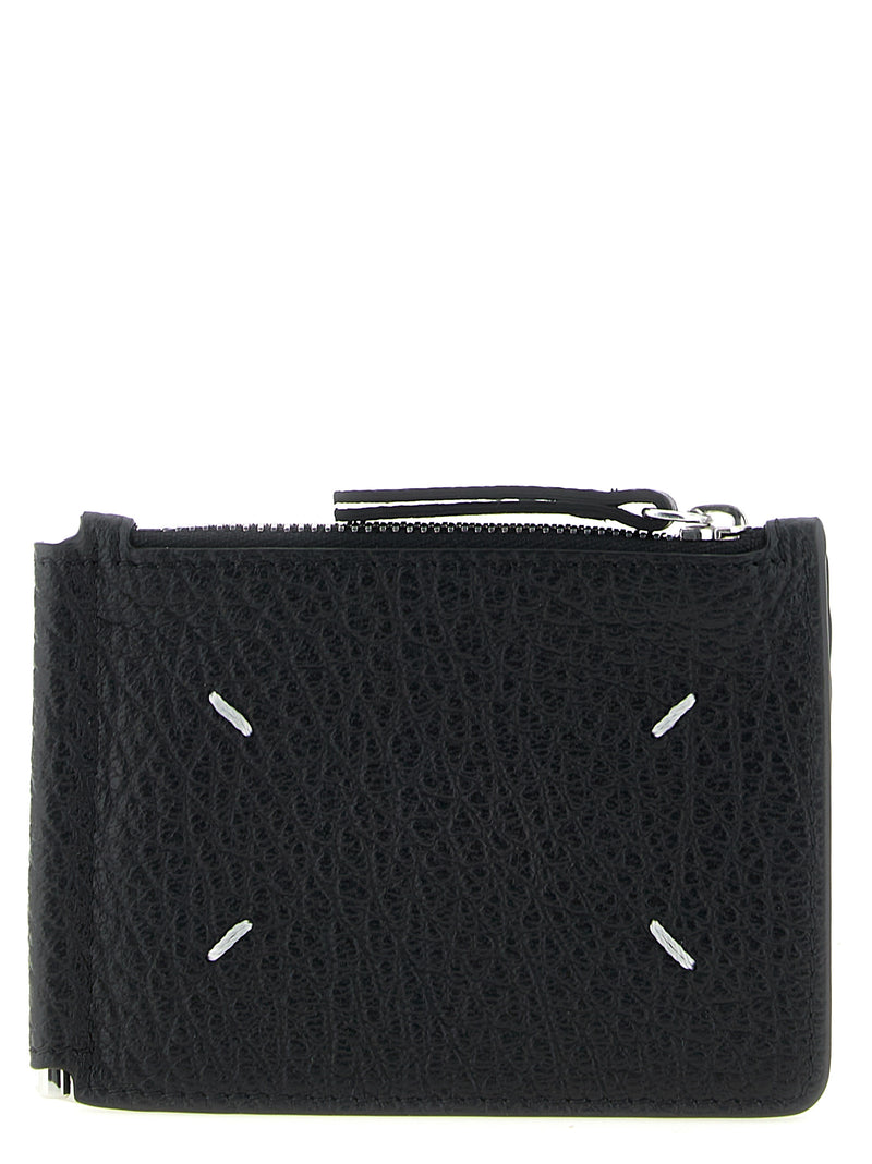 Portefeuille en cuir de veau noir Maison Margiela