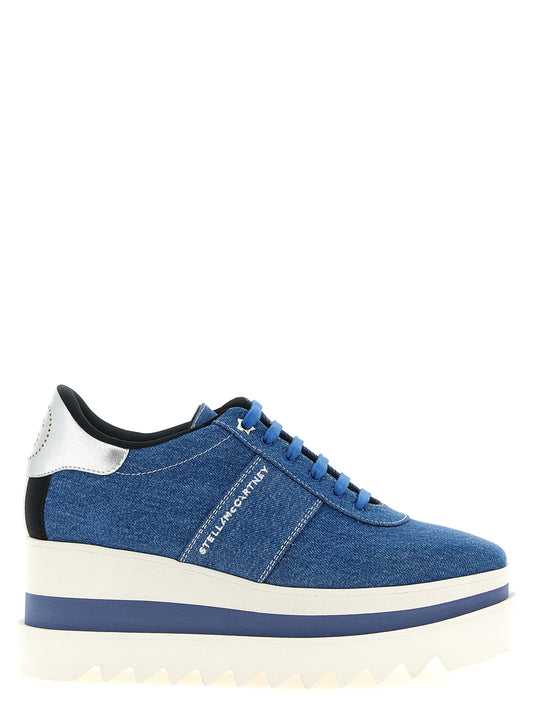 Sandales compensées Stella McCartney bleues en EVA