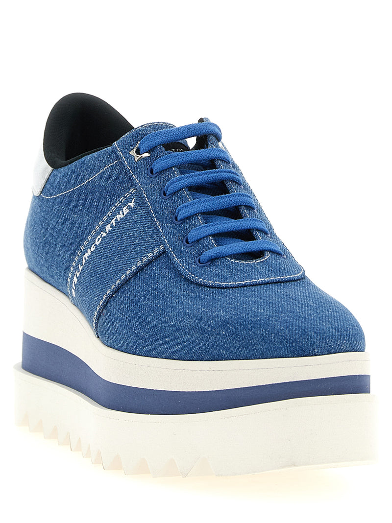 Sandales compensées Stella McCartney bleues en EVA
