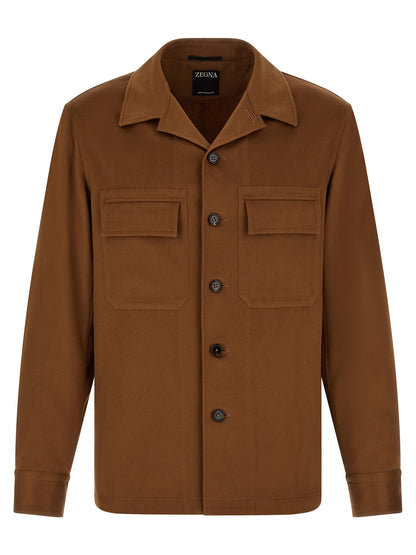 ZEGNA Brown Cashmere Blouse