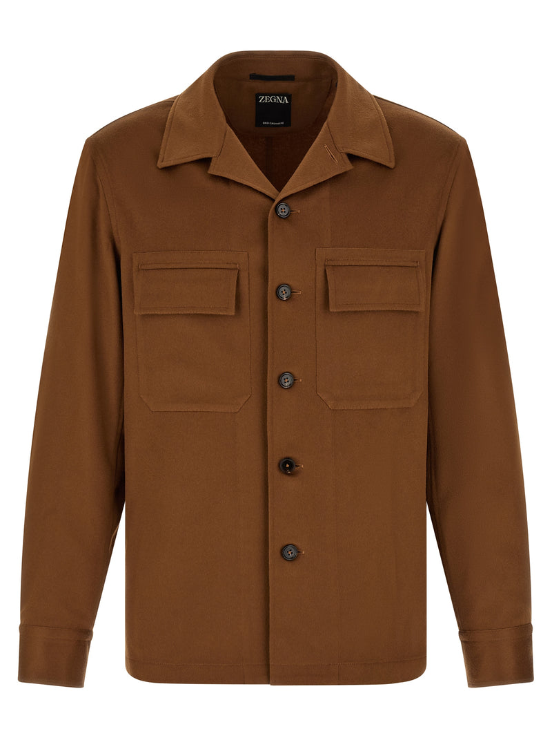 ZEGNA Blouse en cachemire marron
