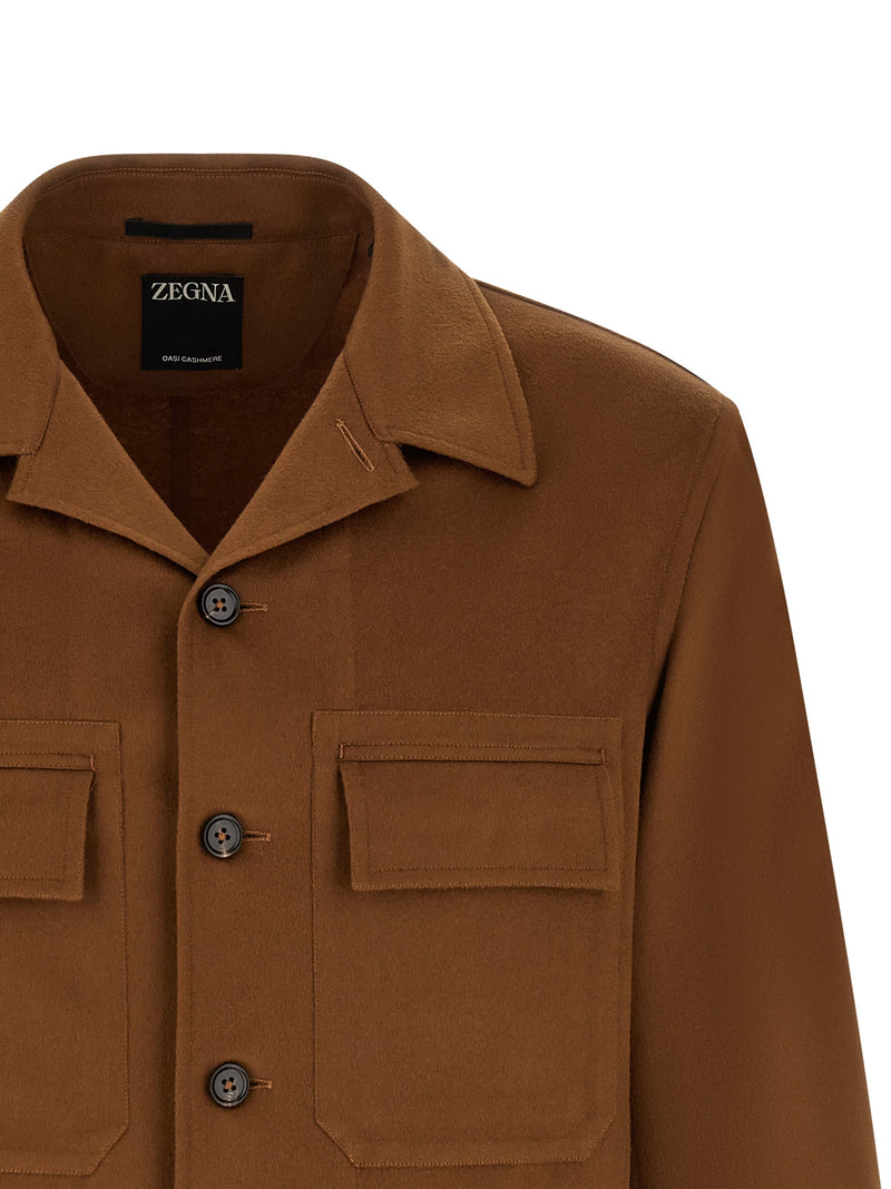 ZEGNA Blouse en cachemire marron