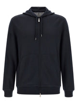 Brunello Cucinelli Sweat-shirt en cachemire bleu