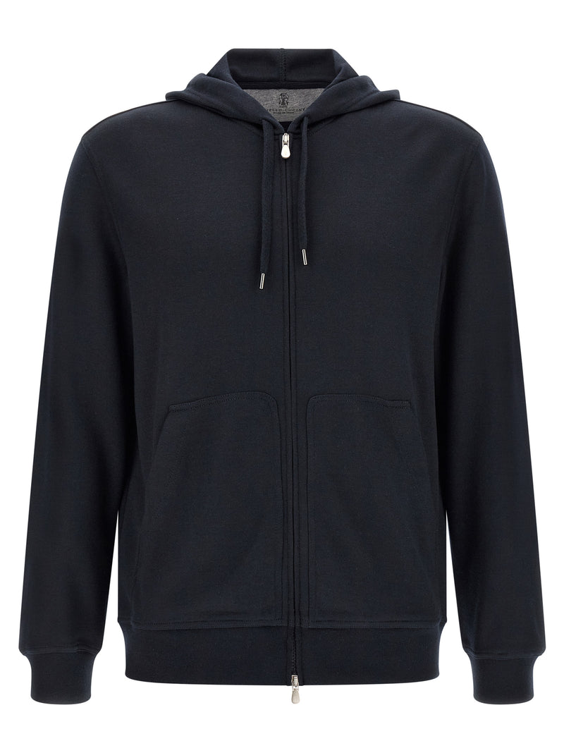 Brunello Cucinelli Sweat-shirt en cachemire bleu