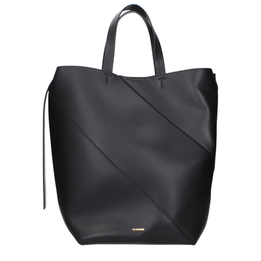Sac bandoulière Jil Sander en cuir noir