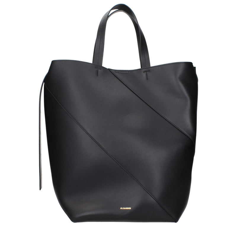 Sac bandoulière Jil Sander en cuir noir