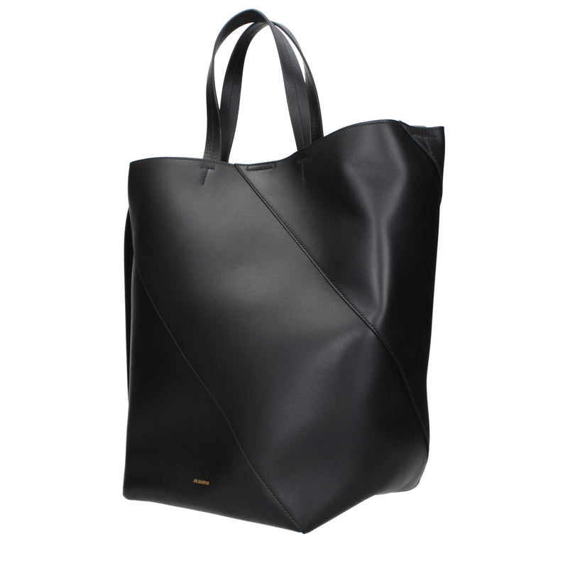 Sac bandoulière Jil Sander en cuir noir