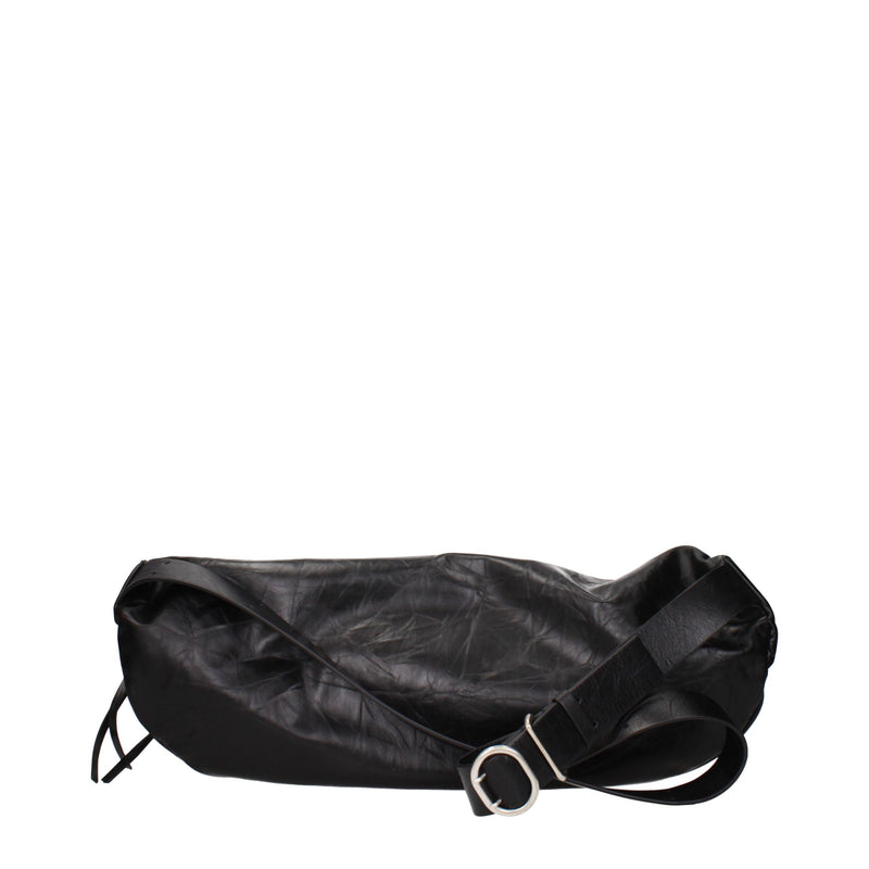 Sac à dos en cuir noir Jil Sander