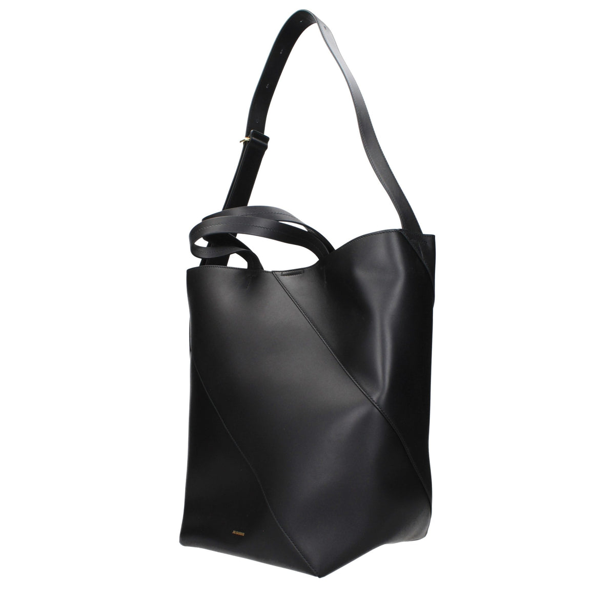 Sac bandoulière Jil Sander en cuir noir