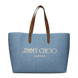 Sac bandoulière Jimmy Choo en tissu bleu clair