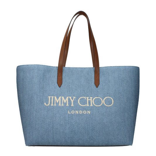 Sac bandoulière Jimmy Choo en tissu bleu clair