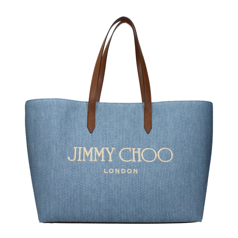 Sac bandoulière Jimmy Choo en tissu bleu clair