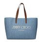 Jimmy Choo Light Blue Fabric Shoulder Bag