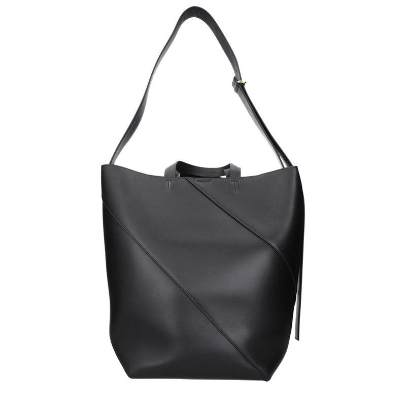 Sac bandoulière Jil Sander en cuir noir