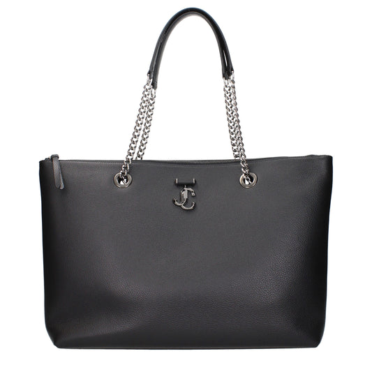 Sac porté épaule Jimmy Choo en cuir noir