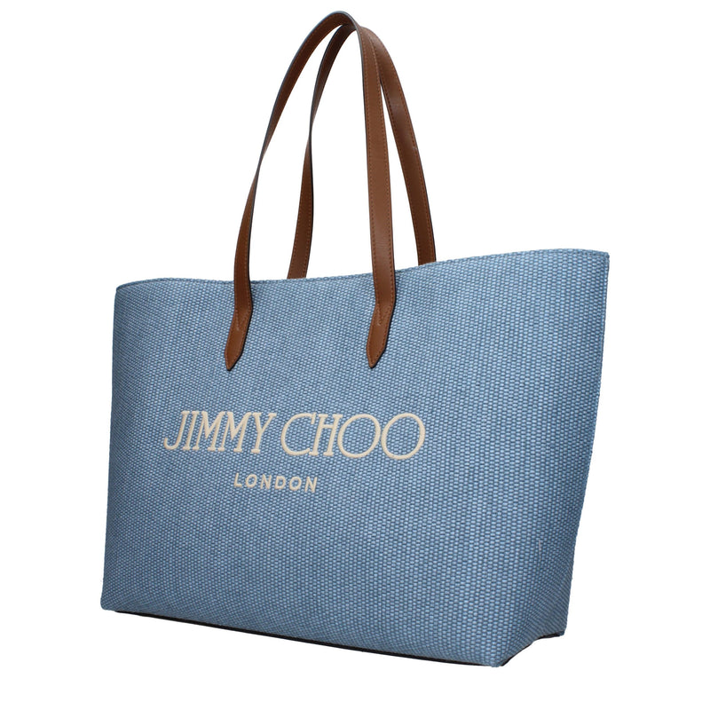 Sac bandoulière Jimmy Choo en tissu bleu clair