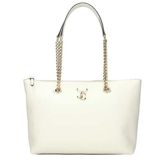 Sac bandoulière Jimmy Choo en cuir blanc