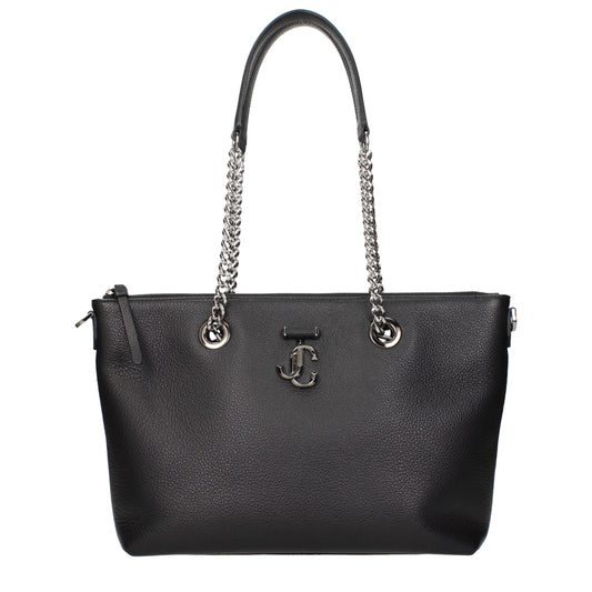 Sac porté épaule Jimmy Choo en cuir noir