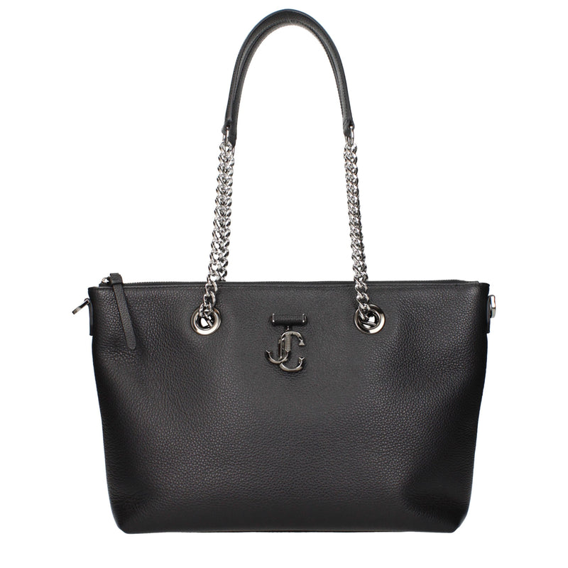 Sac porté épaule Jimmy Choo en cuir noir