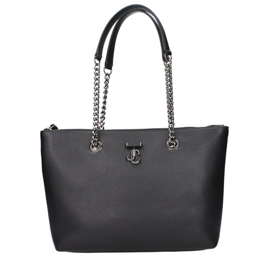 Sac porté épaule Jimmy Choo en cuir noir