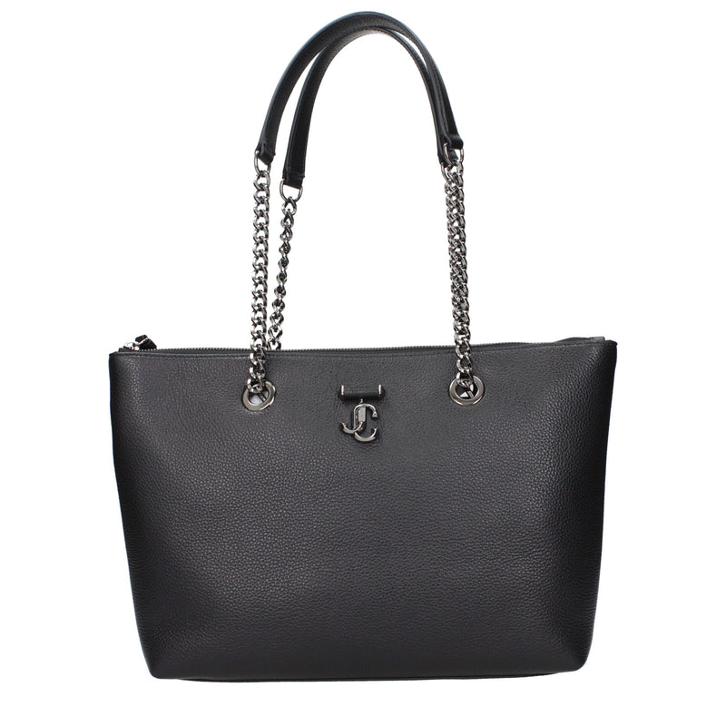 Sac porté épaule Jimmy Choo en cuir noir