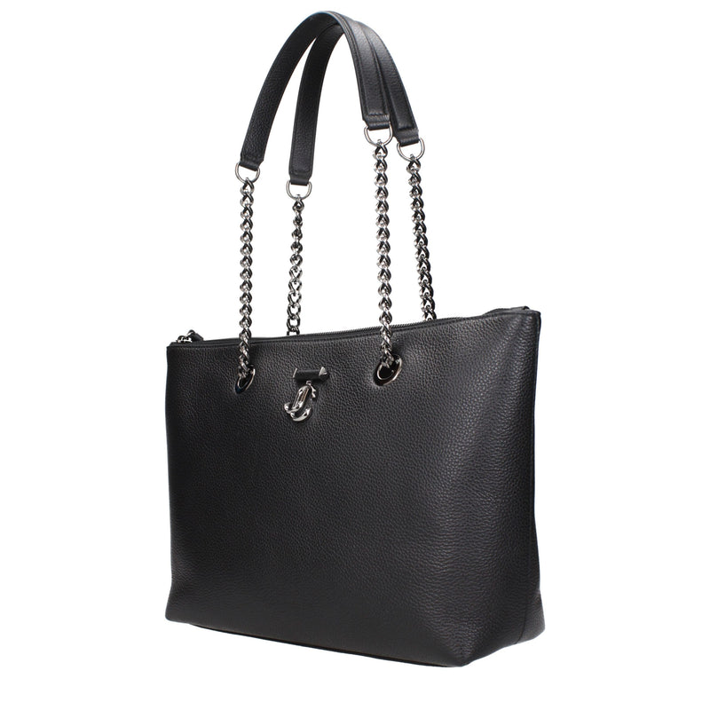 Sac porté épaule Jimmy Choo en cuir noir