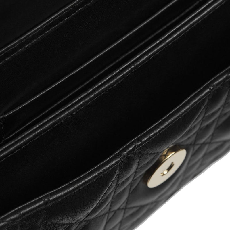 Sac à bandoulière en cuir noir Dior