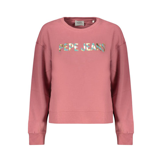 Sweat-shirt en coton rose Pepe Jeans pour femme