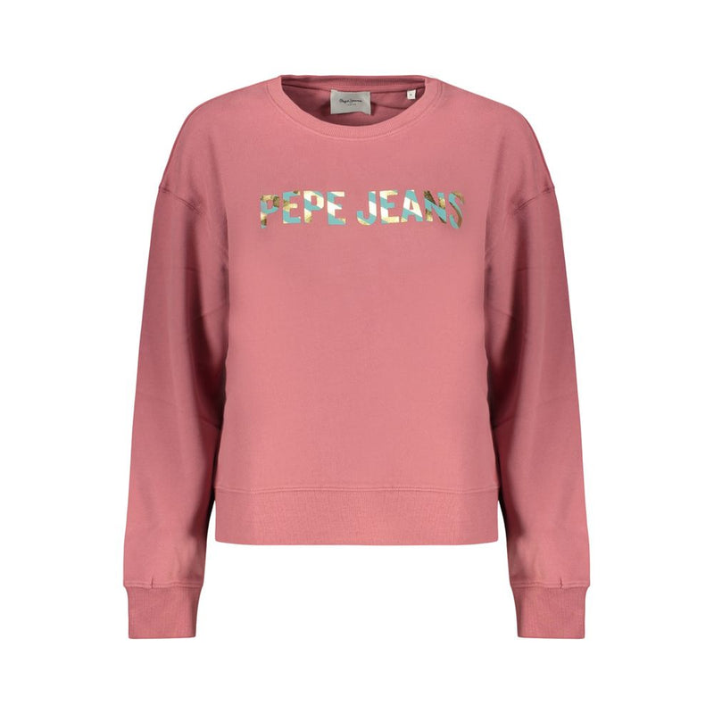 Sweat-shirt en coton rose Pepe Jeans pour femme