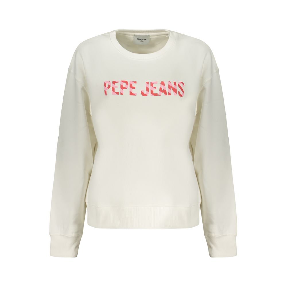 Sweatshirt Pepe Jeans blanc en coton pour femme