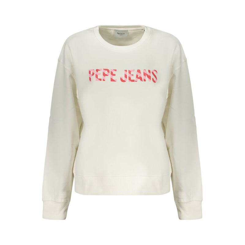 Sweatshirt Pepe Jeans blanc en coton pour femme