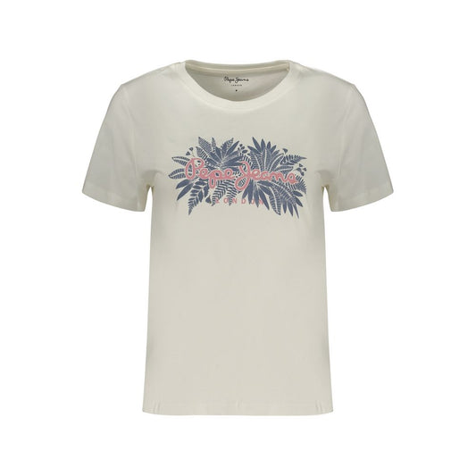T-shirt blanc en coton Pepe Jeans pour femme