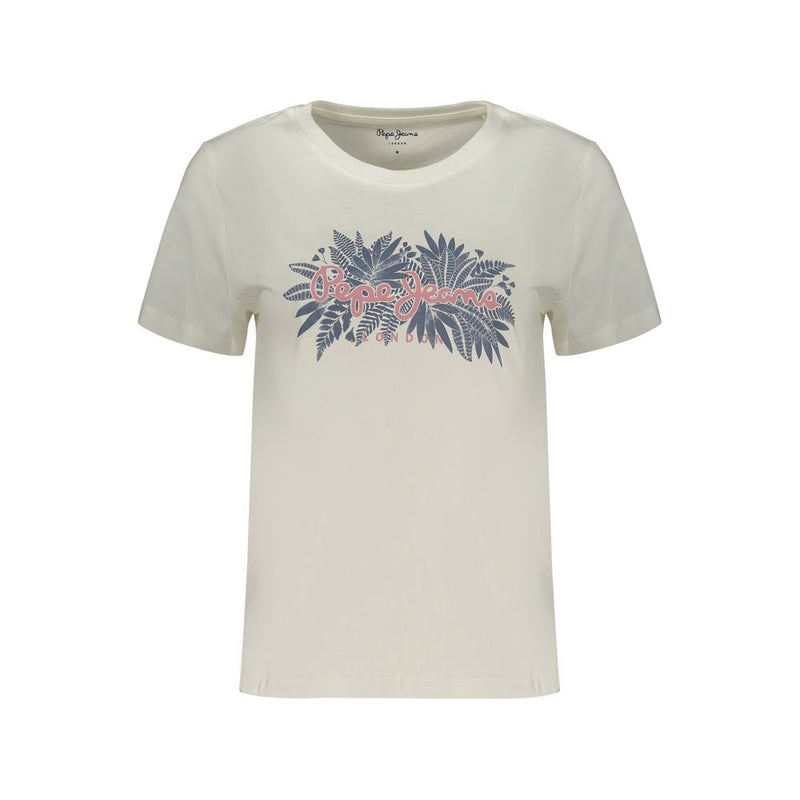 T-shirt blanc en coton Pepe Jeans pour femme