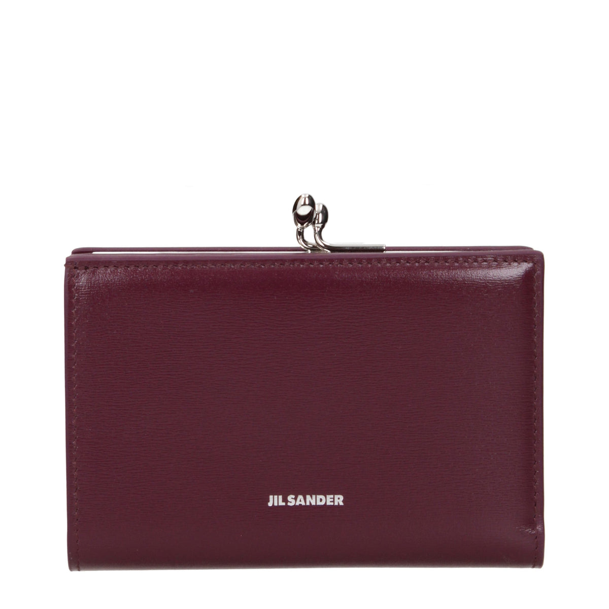 Portefeuille en cuir rouge Jil Sander