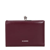 Portefeuille en cuir rouge Jil Sander