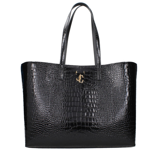 Sac porté épaule Jimmy Choo en cuir noir