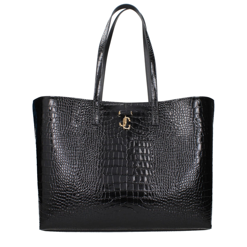 Sac porté épaule Jimmy Choo en cuir noir