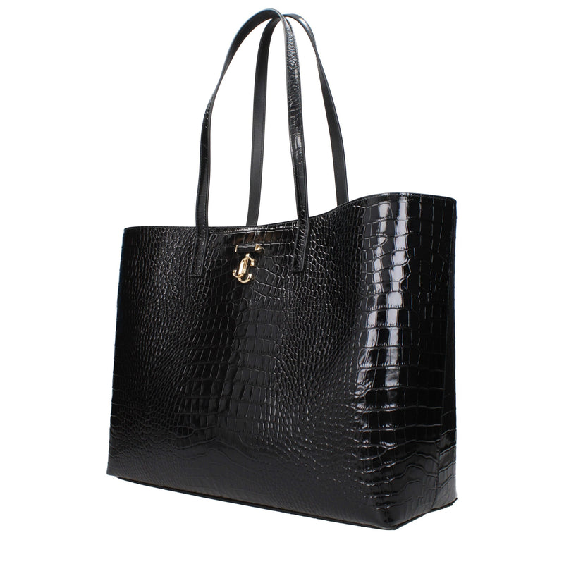Sac porté épaule Jimmy Choo en cuir noir