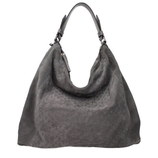 Sac à bandoulière Jimmy Choo en cuir gris