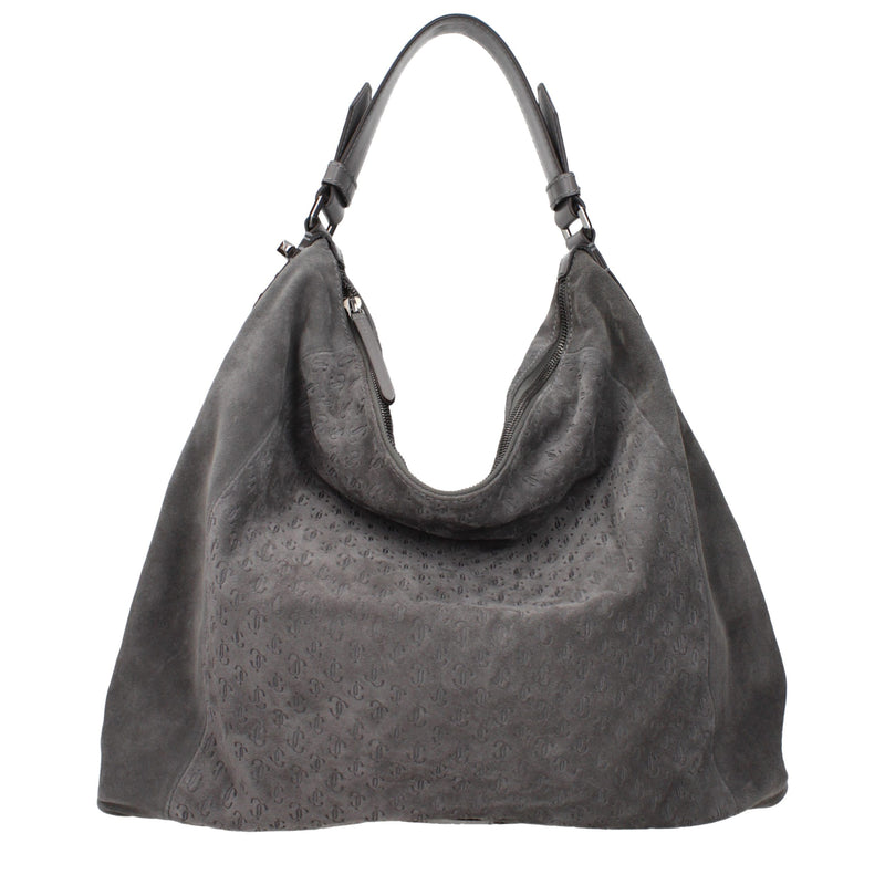 Sac à bandoulière Jimmy Choo en cuir gris
