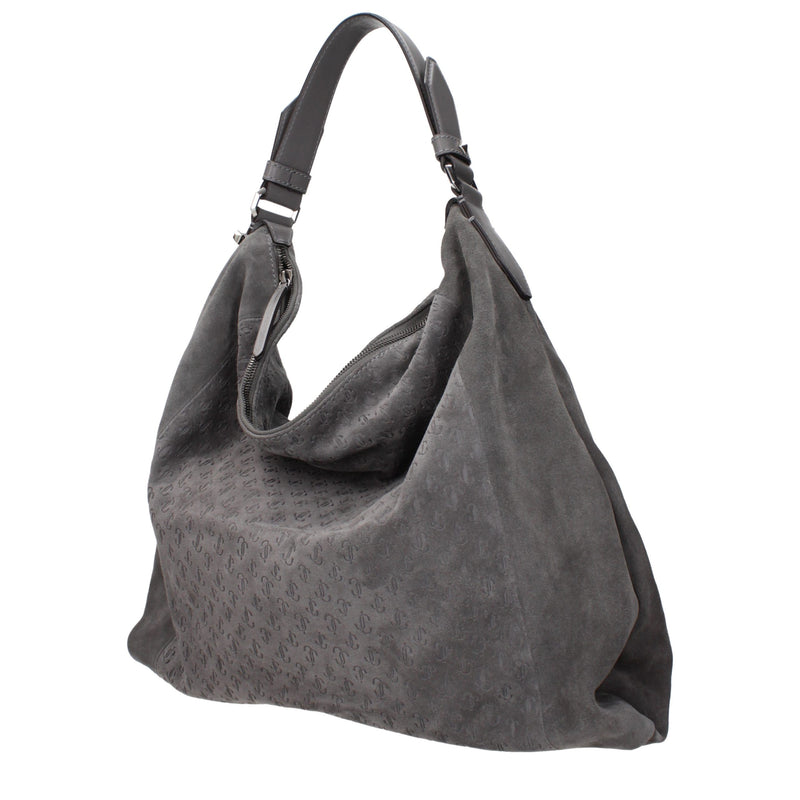 Sac à bandoulière Jimmy Choo en cuir gris