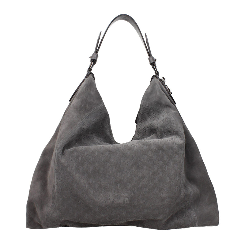 Sac à bandoulière Jimmy Choo en cuir gris