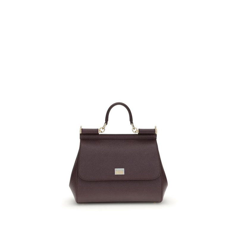 Sac à main Dolce & Gabbana en cuir de veau Bordeaux Bos Taurus