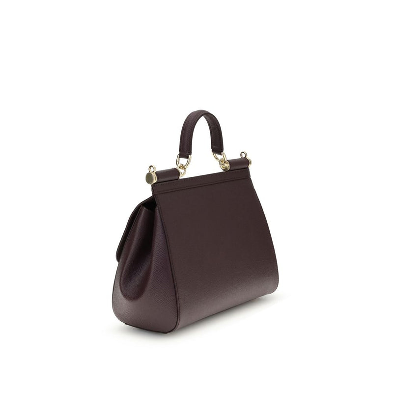 Sac à main Dolce & Gabbana en cuir de veau Bordeaux Bos Taurus